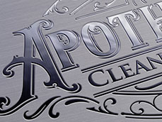 Apothecary Cleaning Company Metallic Logo